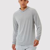 Aercore™ Hooded LS Tech Tee 10/12 in Alloy