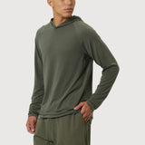Aercore™ Hooded LS Tech Tee 10/12 in Army Green