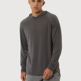 Aercore™ Hooded LS Tech Tee 10/12 in Iron