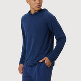 Aercore™ Hooded LS Tech Tee 10/12 in Marine